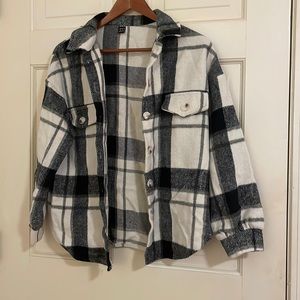 Black & white shacket